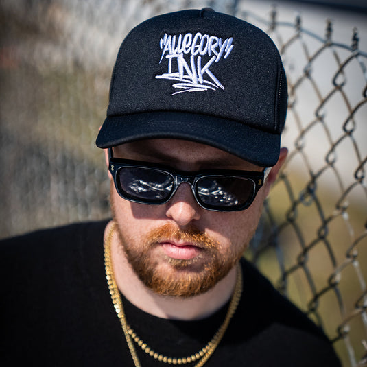 Nours Handstyle Trucker Hat - Black