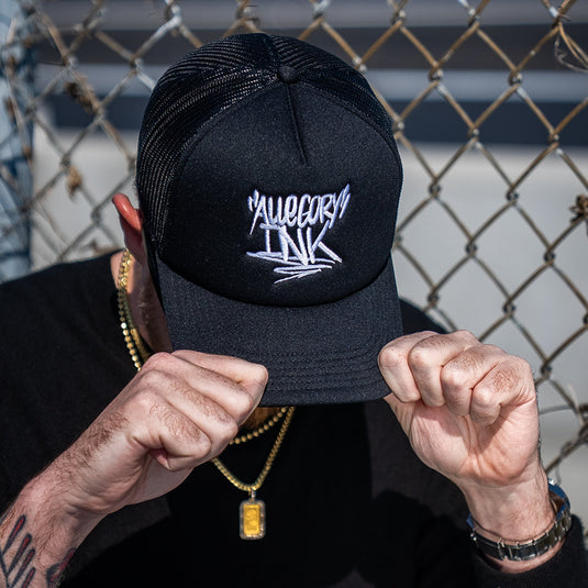 Nours Handstyle Trucker Hat - Black