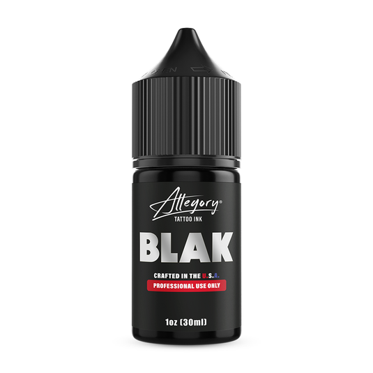Allegory Ink BLAK black tattoo ink bottle 1oz