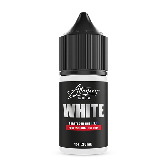 Allegory Ink white tattoo ink bottle 1oz