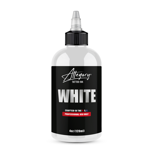 Allegory Ink white tattoo ink bottle 4oz