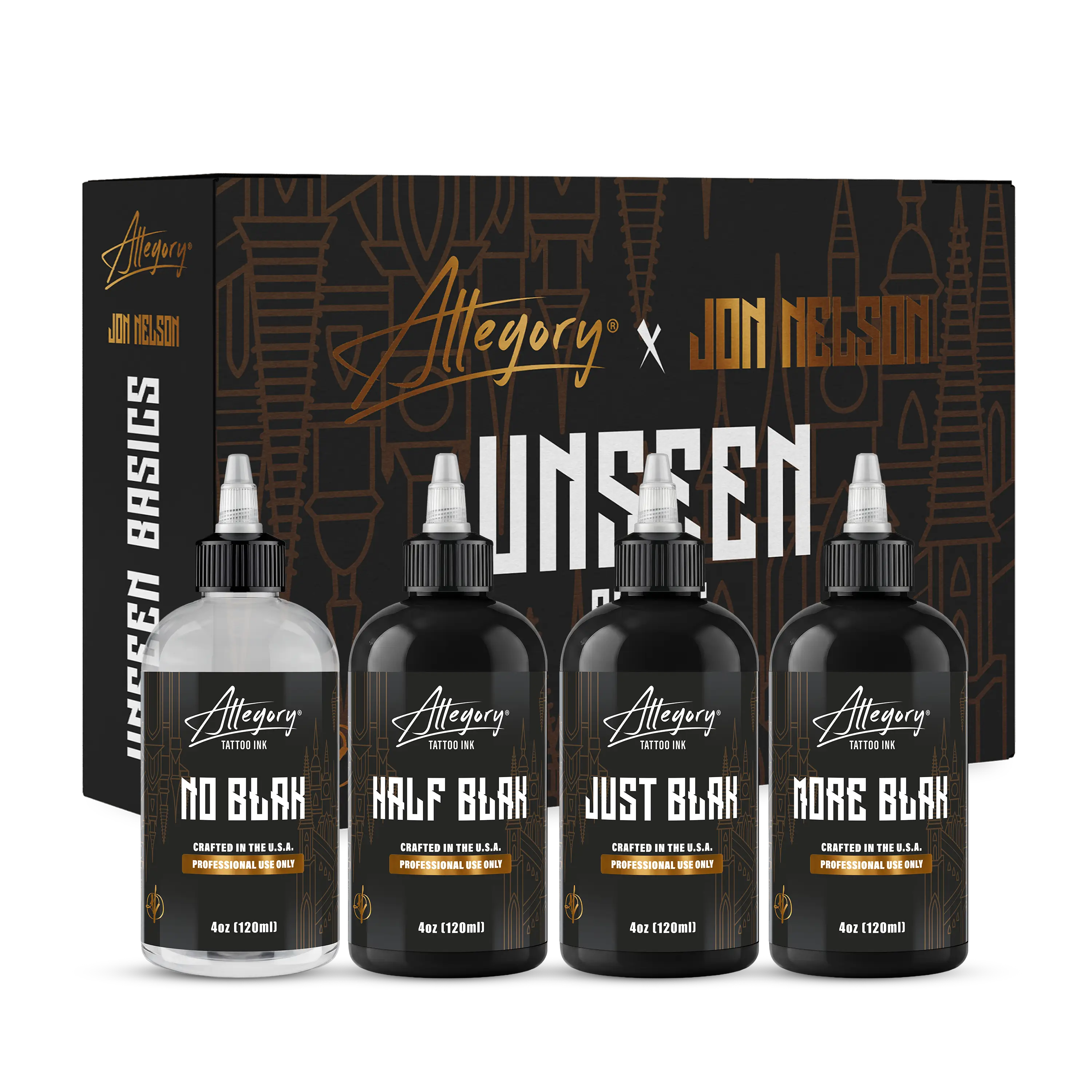 Jon Nelson Unseen Basics Set – Black & Grey Ink | Allegory