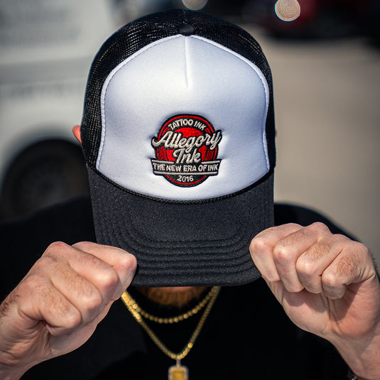 Allegory Heritage Trucker Hat - Two Tone White / Black