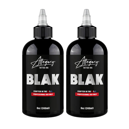 Allegory Ink bundle with two 8oz bottles of BLAK black tattoo ink