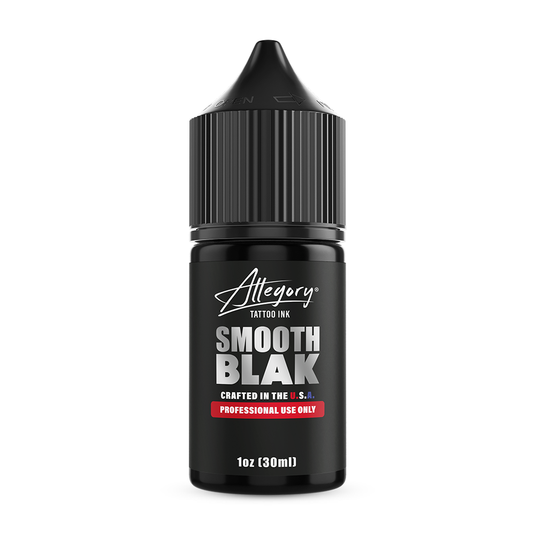 Allegory Ink Smooth BLAK black tattoo ink bottle 1oz