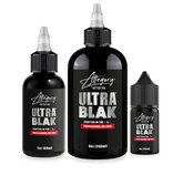 Allegory Ink Ultra Blak black tattoo ink bottles in multiple sizes