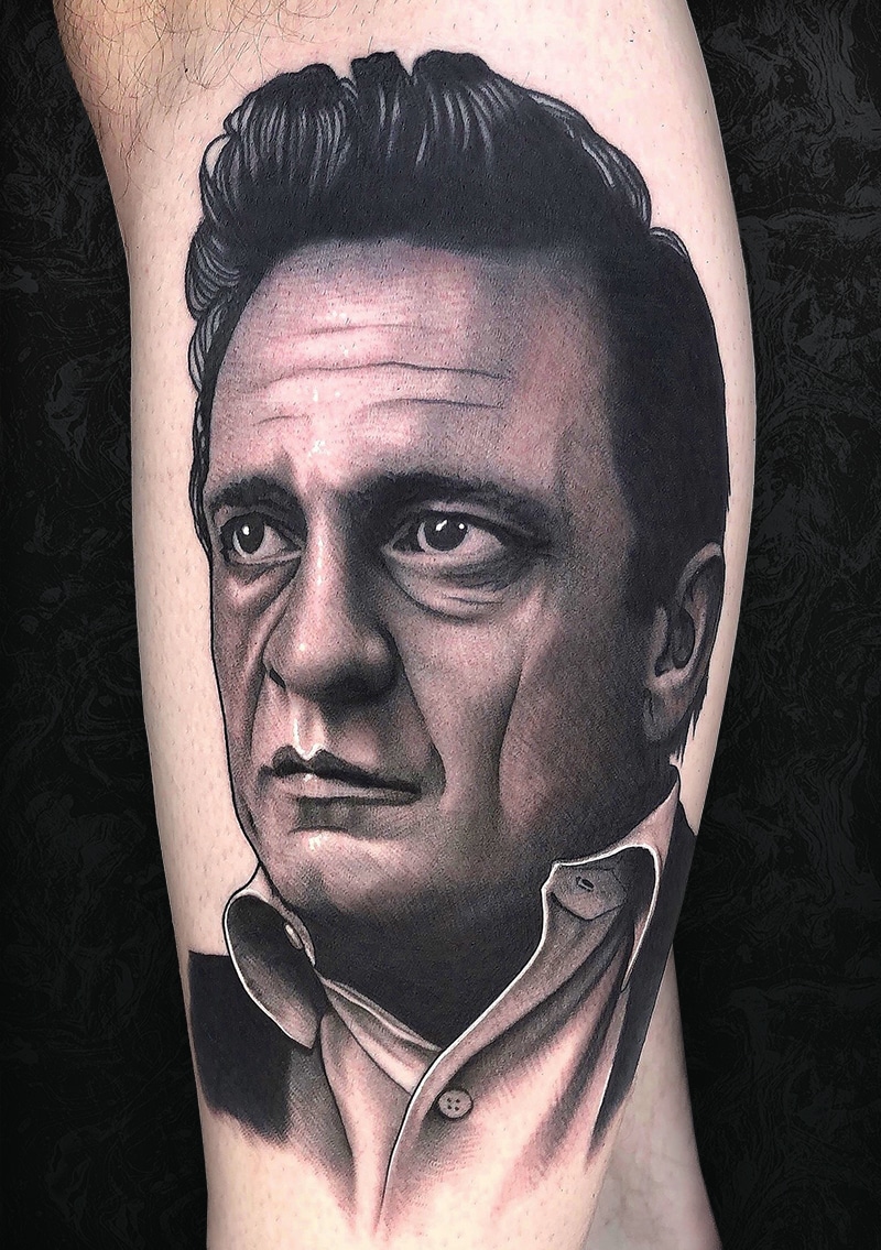 Johnny Cash Tattoo - Allegory Ink